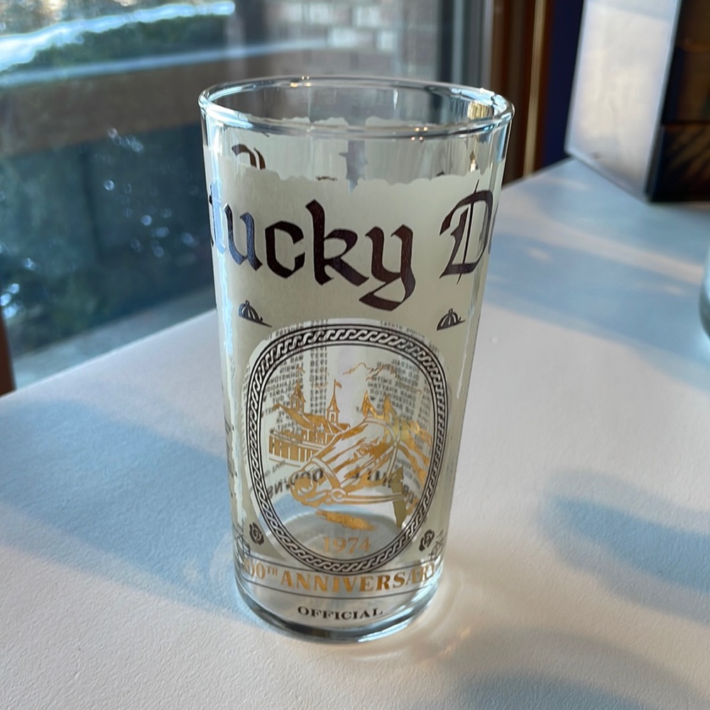 Set of 6 - 1974 Kentucky Derby mint julep glass
